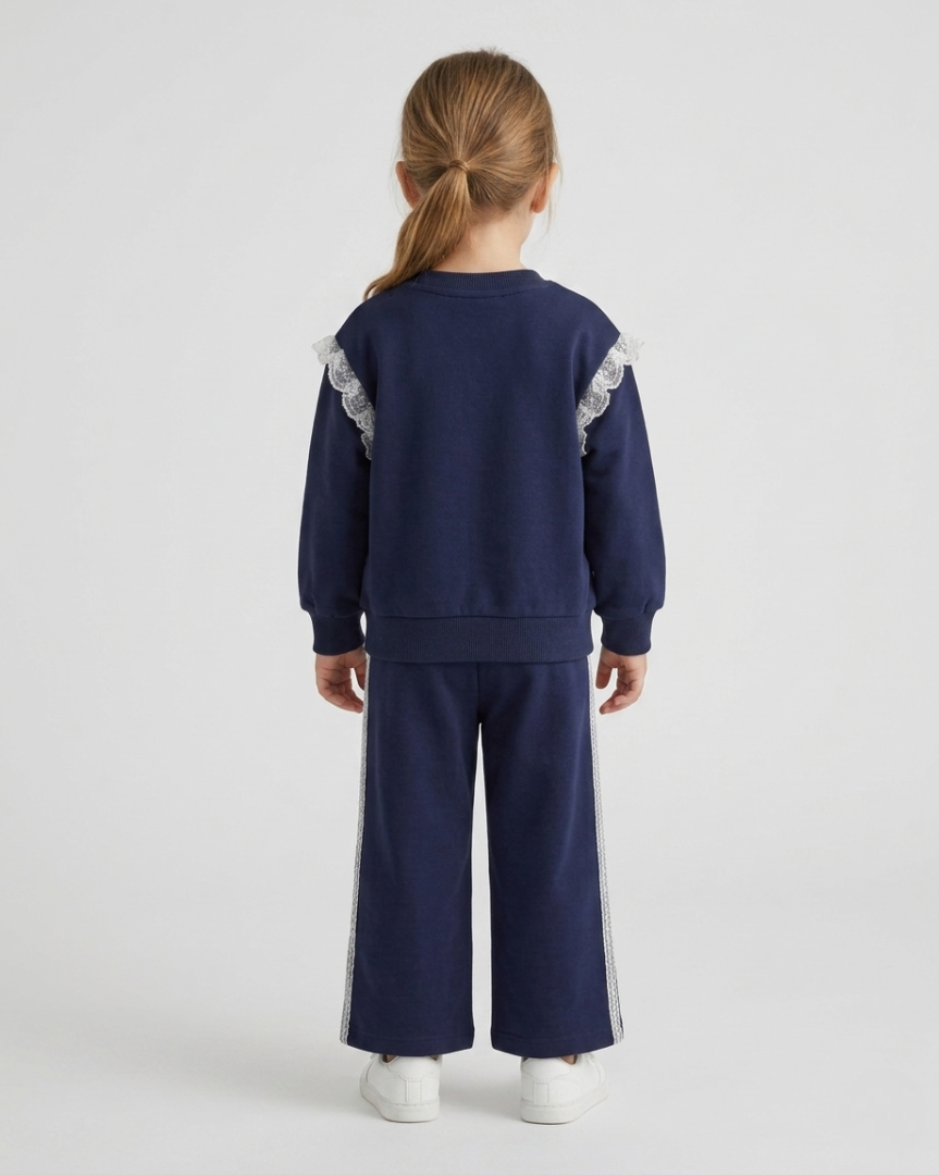 Conjunto niña invierno 2 piezas sudadera con lazo y falda pantalón elegante ropa niña,Ideal para primavera y para clima otoñal en España