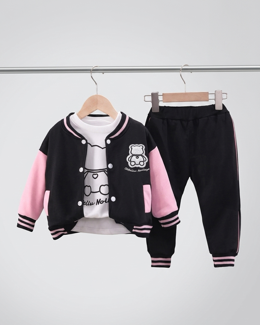 Conjunto deportivo niño Bear Cool estilo varsity de algodón suave | conjunto niño cómodo para diario en España