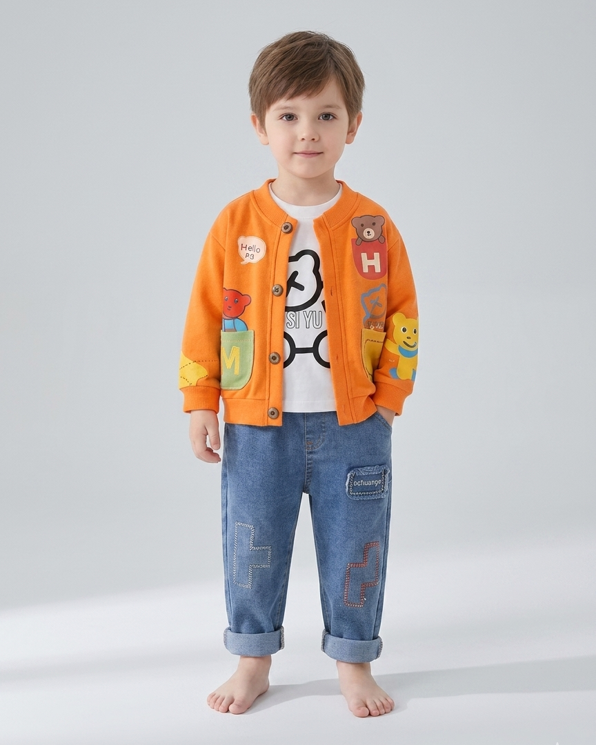 Conjunto bebé niño 3 piezas casual chaqueta camiseta y pantalón en España