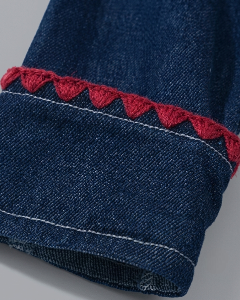 Conjunto Niña Denim Lazo 2 Piezas Moda Infantil