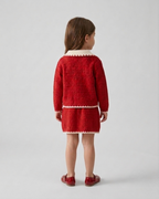 Conjunto Niña Falda Roja Punto Moda Niña