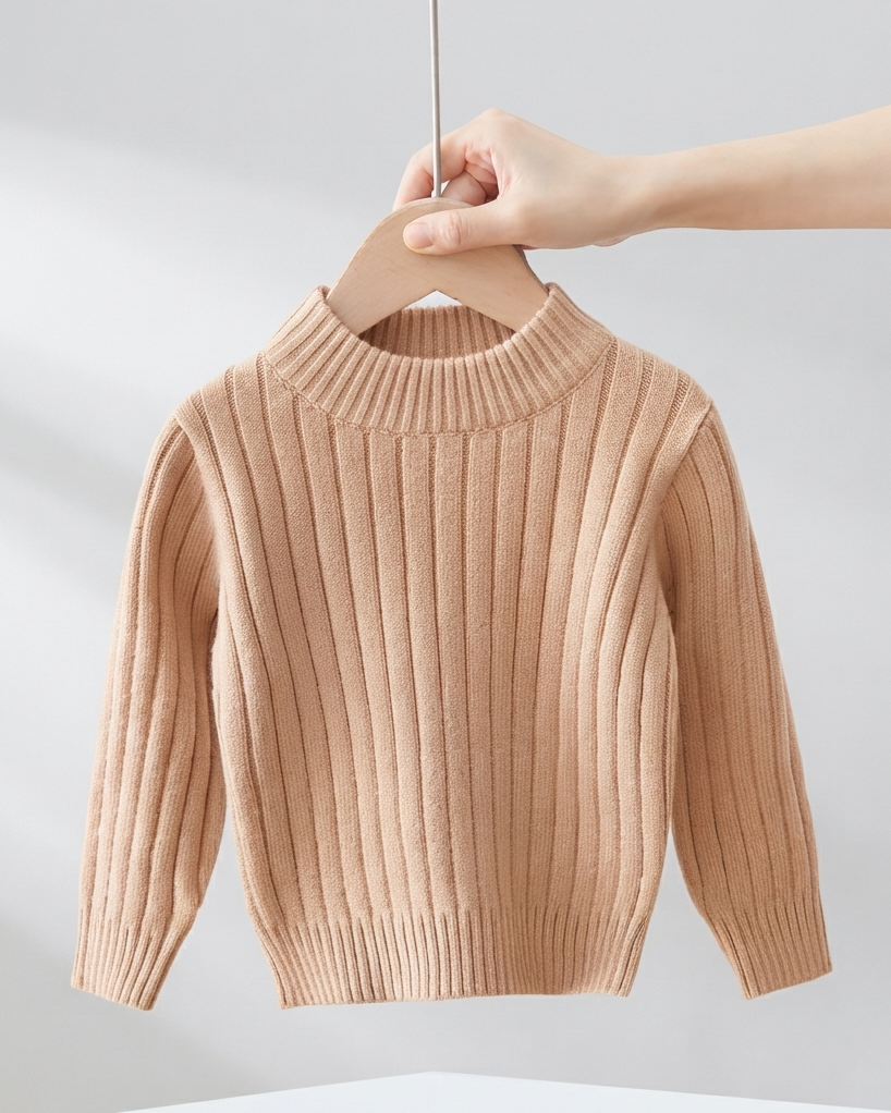 Jersey Infantil de Punto Acanalado Suave, Cálido y Elegante para el Invierno
