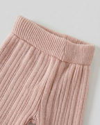 Conjunto niña invierno 2 piezas ropa niña: blusa tejida con flores y pantalón tejido acanalado en España