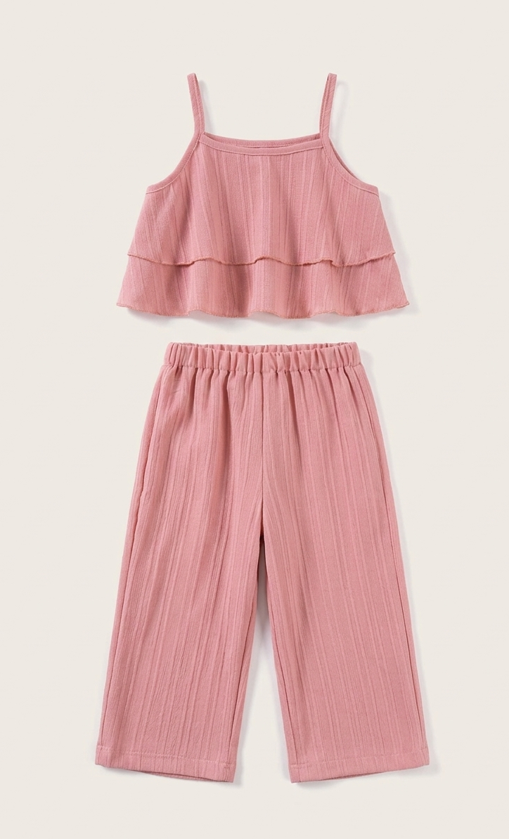 Conjunto Plisado de Verano para Niñas