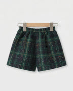 Conjunto Elegante de Tweed Verde para Niñas