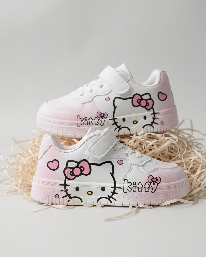Zapato infantil blanco con diseño de dibujos animados. en España