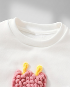 Conjunto niña 2 piezas con bordado de flores 3D otoño invierno,destacada para looks elegantes y sencillos en España