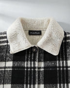 Chaqueta Infantil de Cuadros con Cuello de Borreguito Estilo Cozy & Chic