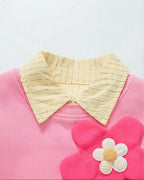 Conjunto Niña Flores 3D 3 Piezas Infantil Elegante