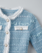 Conjunto niña 2 piezas chaqueta tweed y pantalón vaquero con perlas  en España
