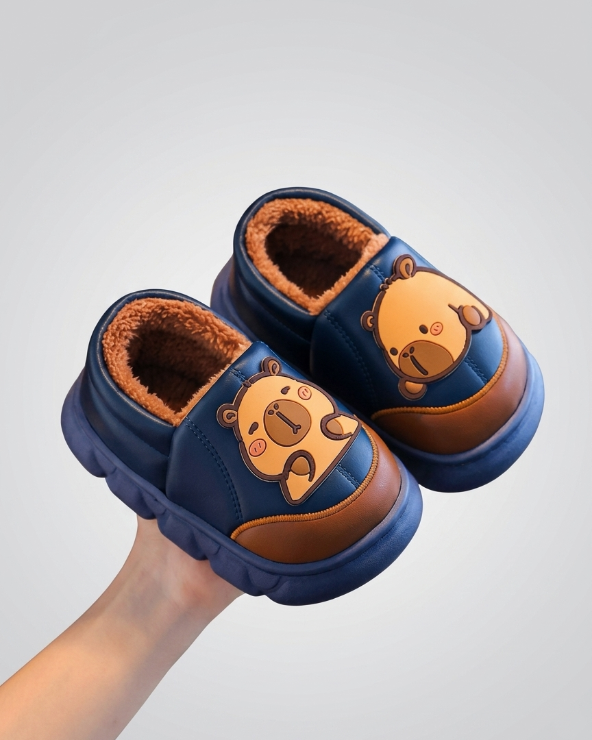 Pantuflas de invierno cálidas con diseño de oso en 3D y suave piel en España