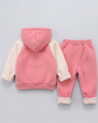 Conjunto niña invierno 2 piezas con sudadera con capucha y pantalón con forro de peluche | ropa bebé niña en España