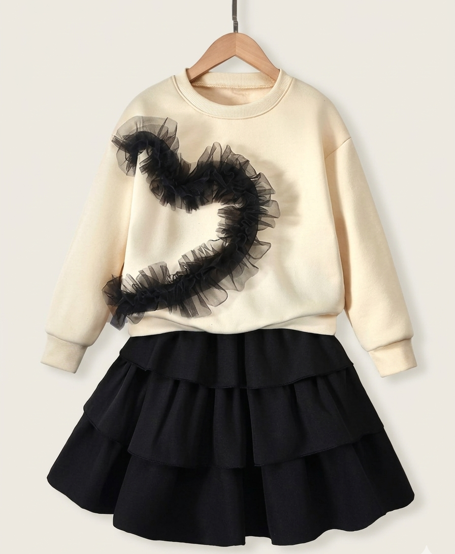 El conjunto de tul y capas que redefine la elegancia infantil