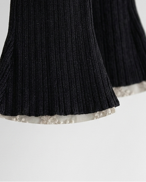 Conjunto niña invierno elegante ropa infantil: chaqueta tejida houndstooth y pantalón en España