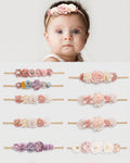 Diademas para el cabello con flores decoradas con perlas