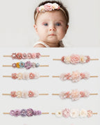Diademas para el cabello con flores decoradas con perlas