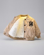 Chaqueta de invierno acolchada para niños y niñas con forro cálido y cremallera en España