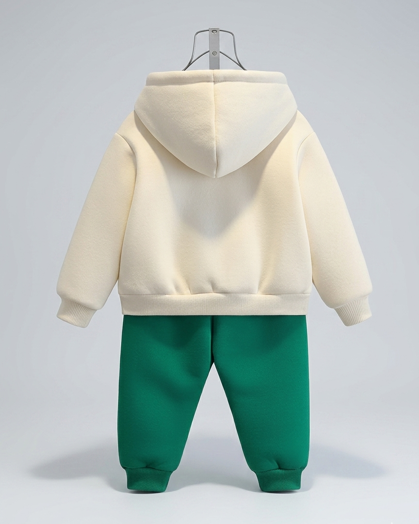 Conjunto niño invierno 2 piezas sudadera con capucha y pantalón osito 3D ,ropa niño invierno Ideal para primavera en España