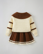 Vestido niña invierno elegante falda plisada manga larga ropa infantil,destacada para looks elegantes y sencillos en España