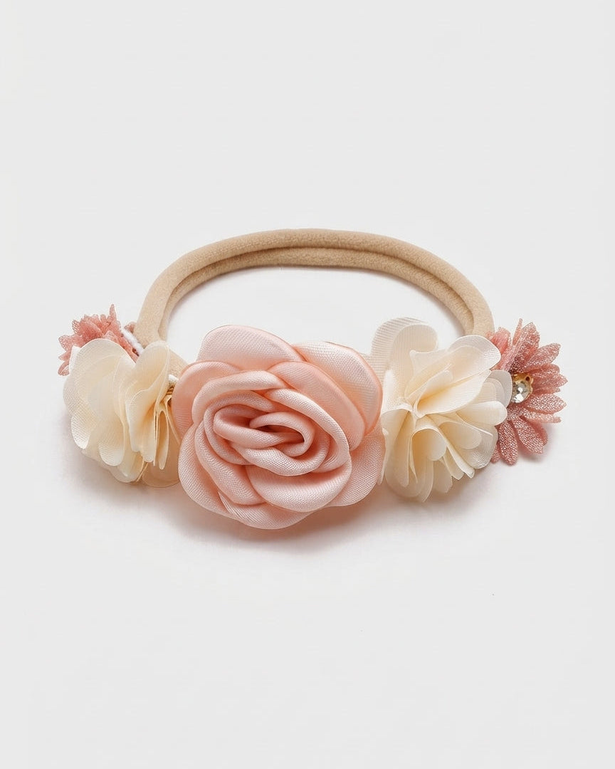 Diademas para el cabello con flores decoradas con perlas