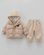 Conjunto niña invierno 2 piezas chaqueta acolchada y pantalón de algodón rosa en España