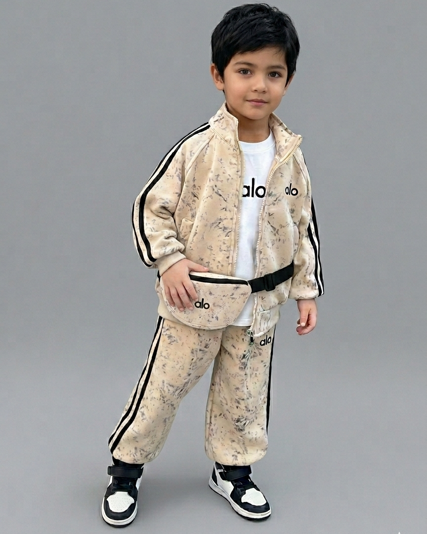 Conjunto bebé 3 piezas ropa bebé invierno: chaqueta, camiseta interior y pantalón con bolso a juego de felpa para niño y niña en España