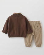 Conjunto niño invierno 3 piezas cálido (camisa, suéter de punto y pantalón) ropa infantil otoño invierno en España