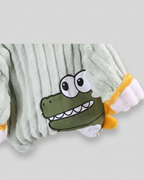 Pijama bebé invierno dinosaurio con cuello doblable y cierre de botones completo – pijama infantil cálido en España