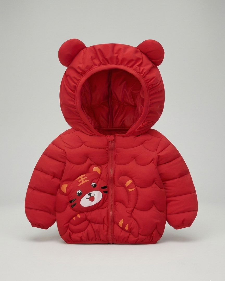 Chaqueta niño invierno acolchado con capucha y cremallera – ropa niño invierno,Ideal para clima otoñal en España