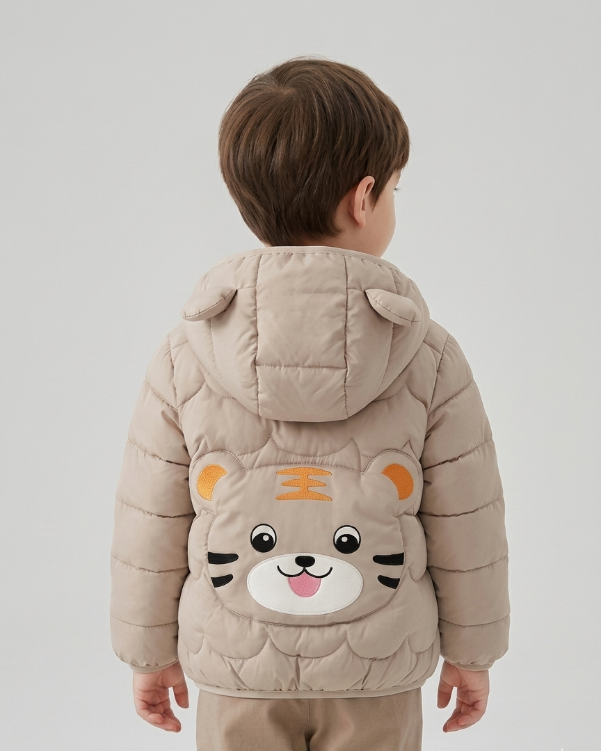 Chaqueta niño invierno acolchado con capucha y cremallera – ropa niño invierno,Ideal para clima otoñal en España