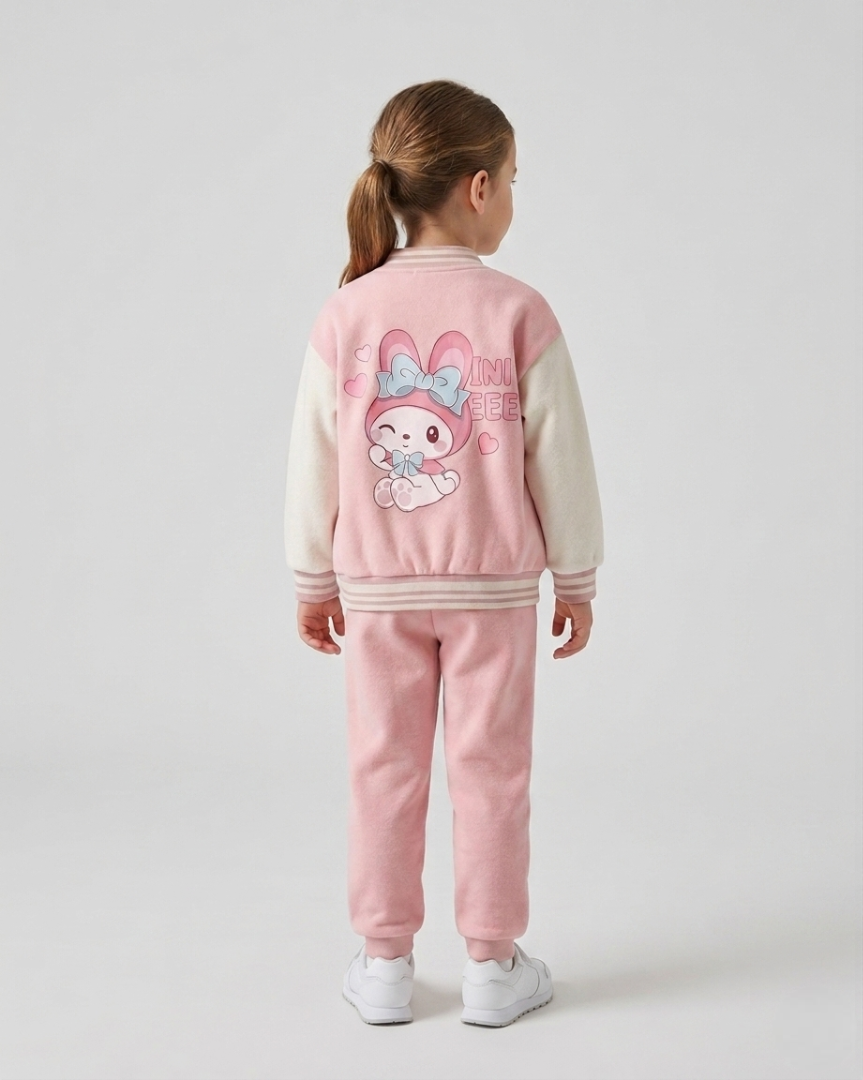 Conjunto niña invierno ropa infantil con dibujos animados chaqueta y pantalón con forro cálido en España