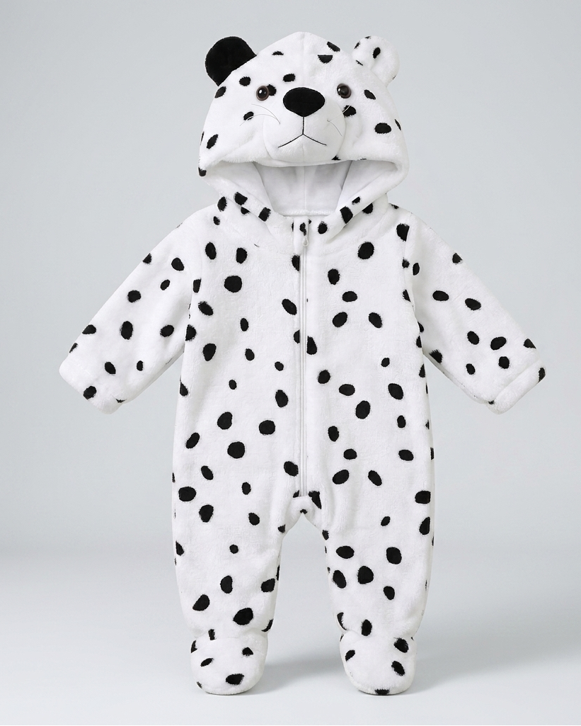 Mono de invierno bebé niño con capucha de animal – pijama infantil de felpa suave en España