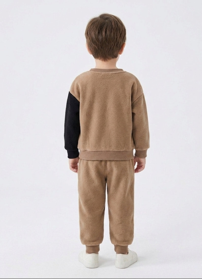 Conjunto bebé invierno terciopelo 2 piezas (chaqueta y pantalón oso 3D) Ideal para primavera en España