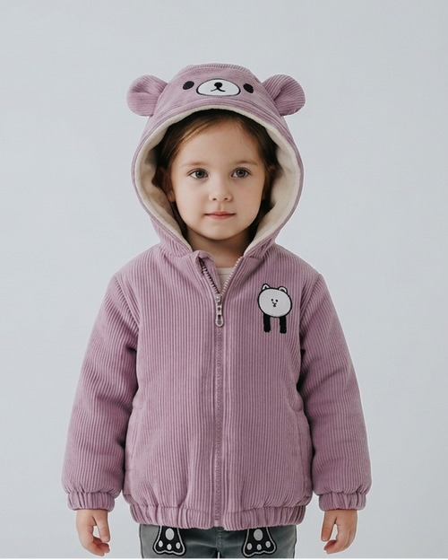 Chaqueta Bebé Invierno Acolchada  Capucha Osito