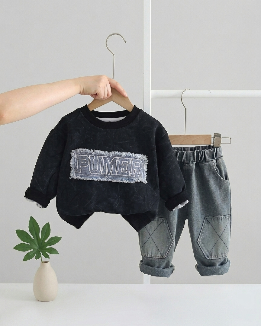 Conjunto niño ropa infantil 2 piezas sudadera algodón y pantalón moderno en España