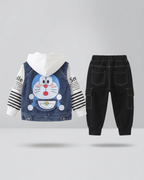Conjunto niño 3 piezas ropa infantil: chaqueta sin mangas, sudadera Doraemon y pantalón deportivo en España