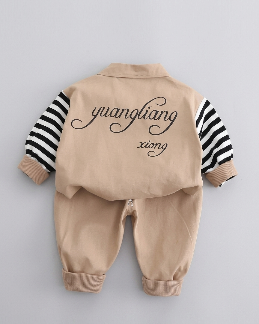 Conjunto bebé niño ropa casual 2 piezas camiseta y pantalón moderno, Ideal para primavera  en España