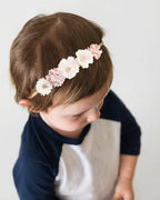 Diademas para el cabello con flores decoradas con perlas