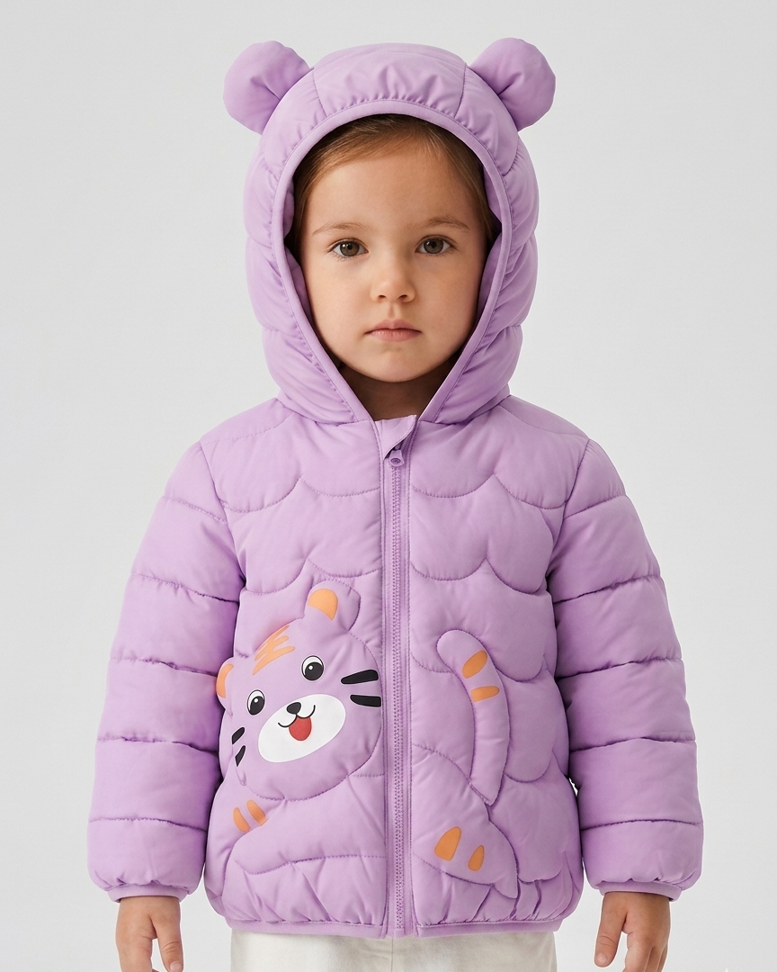 Chaqueta niño invierno acolchado con capucha y cremallera – ropa niño invierno,Ideal para clima otoñal en España