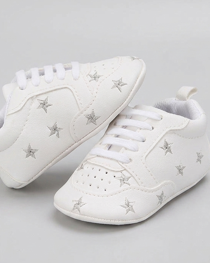 Zapatos bebé suela blanda bordados estrellas niño y niña 0-18 meses en España