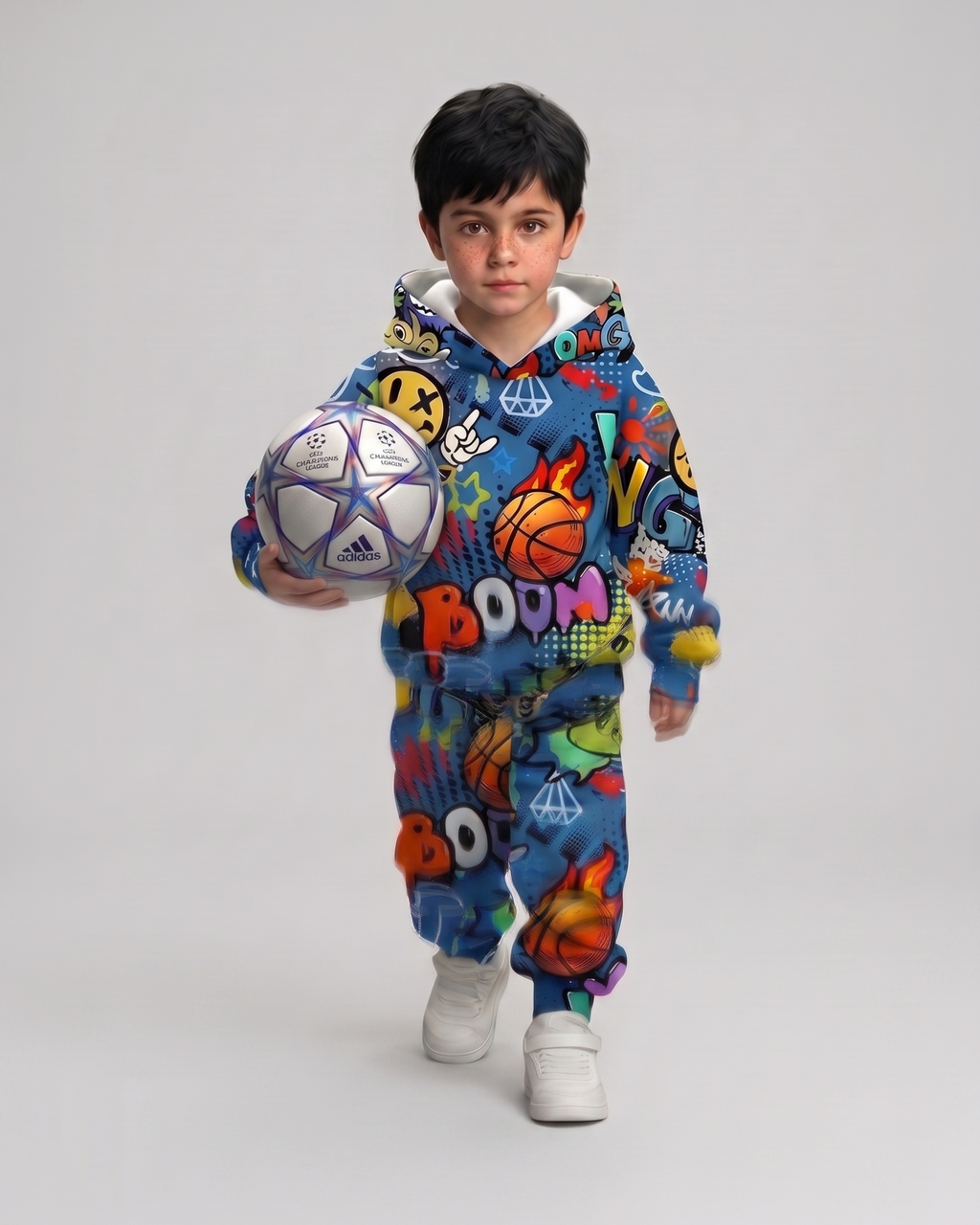 Chándal niño 2 piezas con capucha y pantalón deportivo