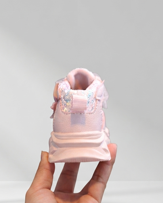Zapatillas Infantiles Brillantes con Mariposa