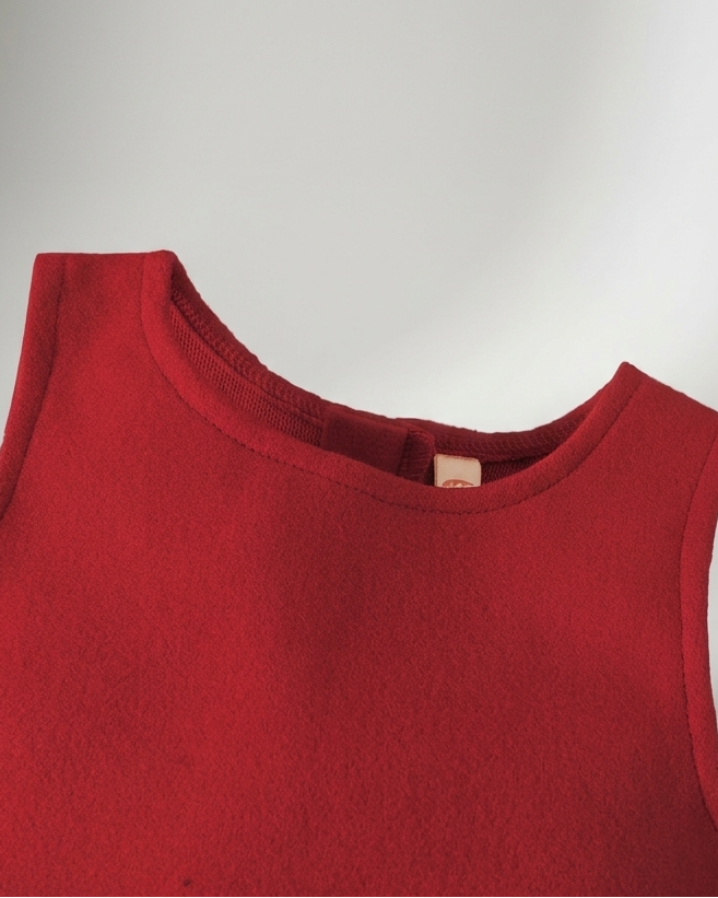 Conjunto niña 3 piezas ropa niña elegante vestido chaqueta y gorro rojo burdeos,Ideal para primavera  en España