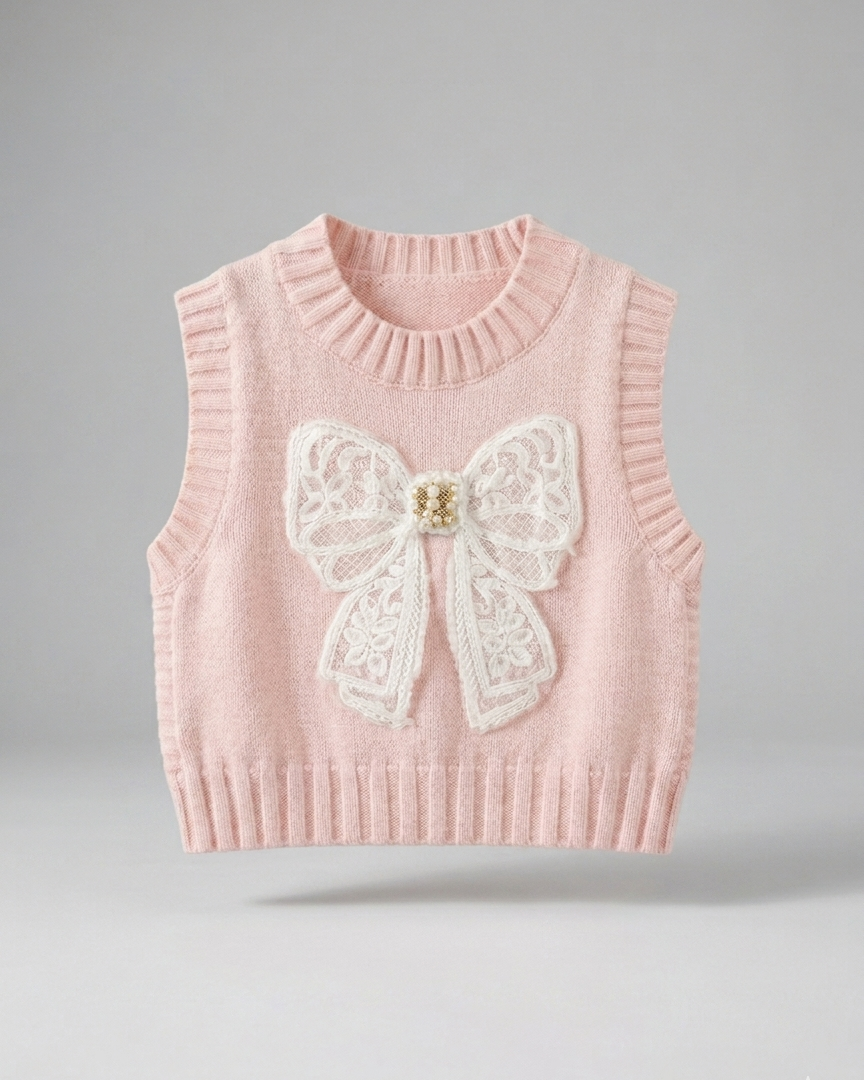 Conjunto niña 3 piezas invierno: camisa manga larga, chaleco de lana y pantalón vaquero en España