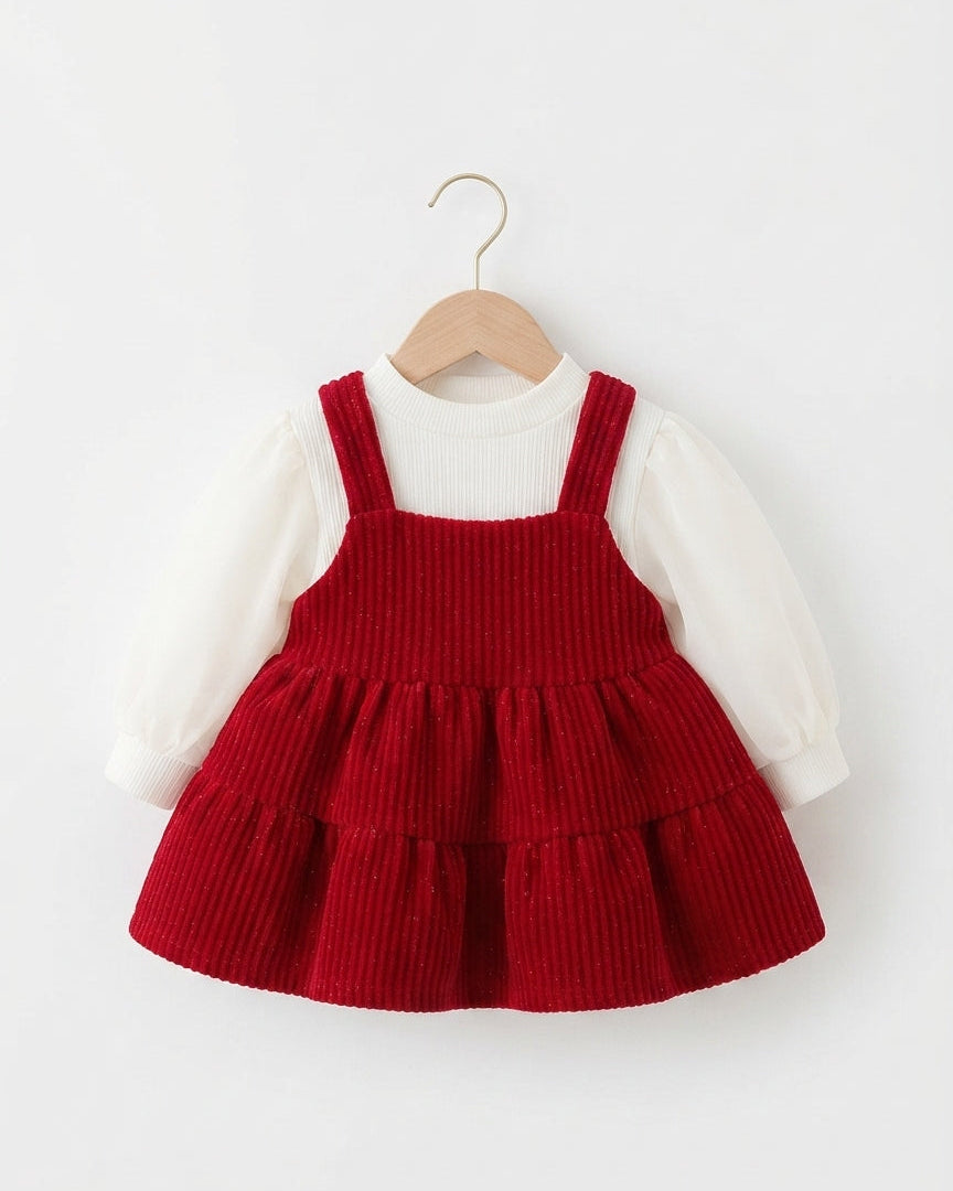 Conjunto niña invierno 2 piezas: suéter corazones y pantalón
