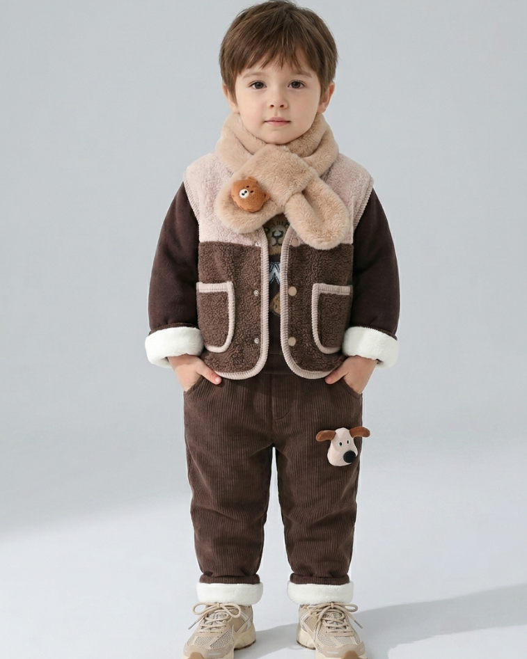 Conjunto bebé invierno 3 piezas (chaqueta, camiseta y pantalón cálido) en España
