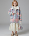 Abrigo Niña Peluche Invierno Bolso Incluido