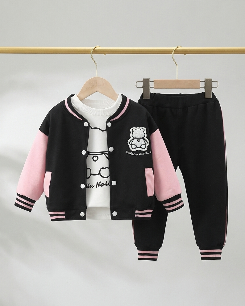 Conjunto Deportivo Niño Bear Cool Chaqueta Varsity de Algodón