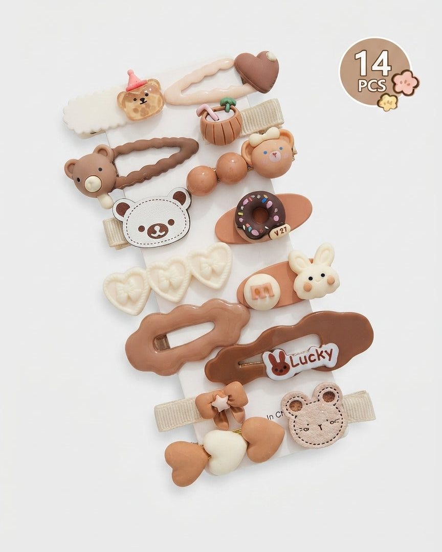 Pinzas para el cabello infantiles de múltiples formas con diseño primavera-verano