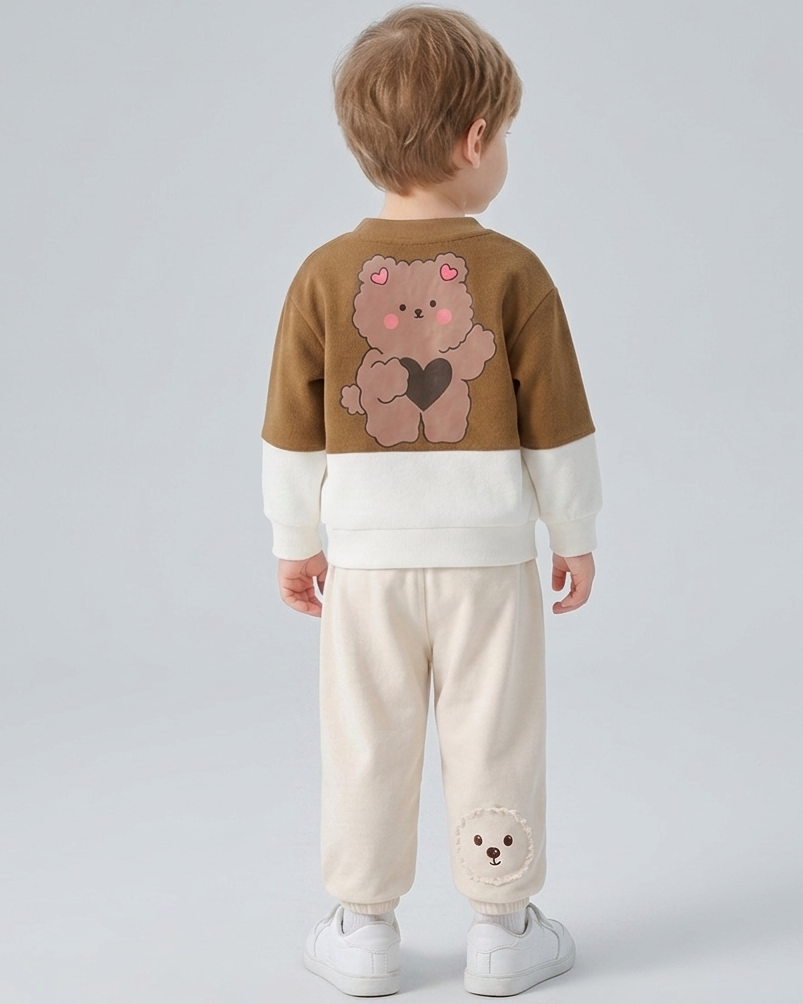 Conjunto bebé 3 piezas ropa infantil con diseño elegante de osito para niño y niña en España